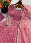 Jf 052 Fendy Silk With Embroidered Sequence Work Gown
